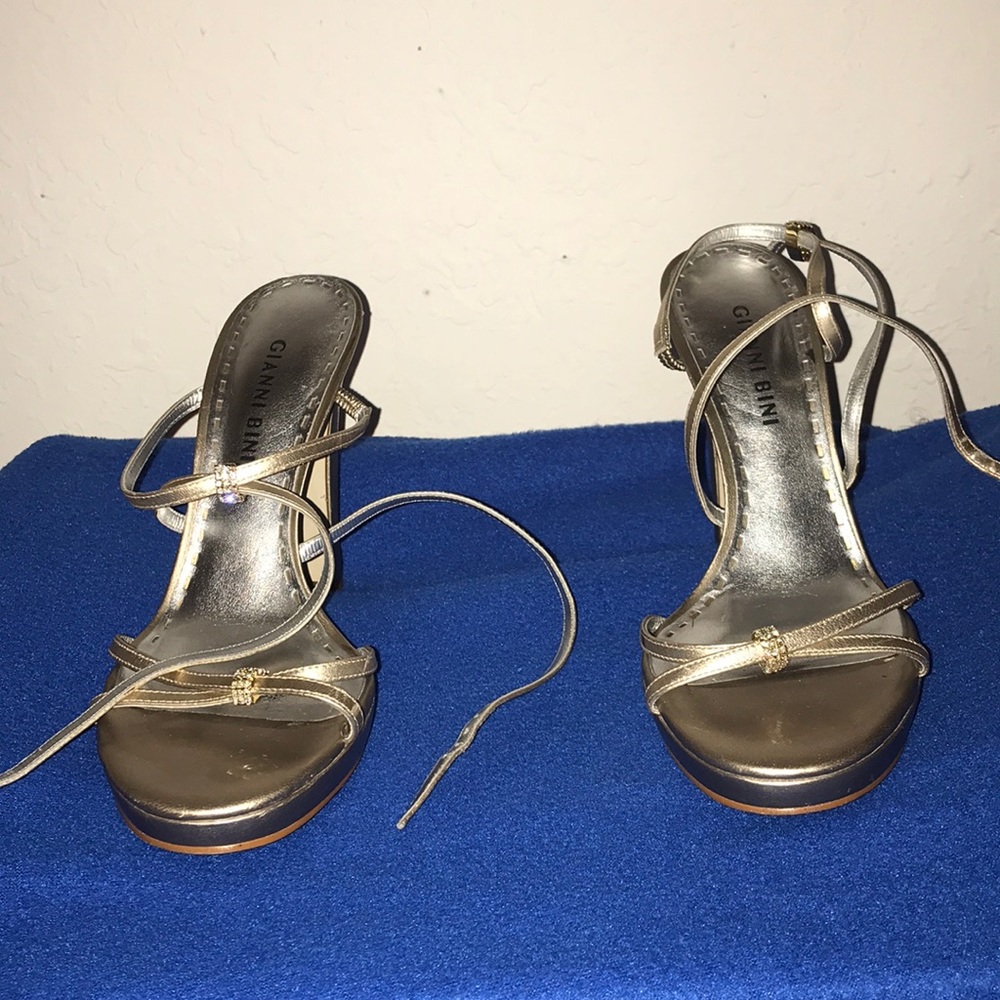 Golden dance heels